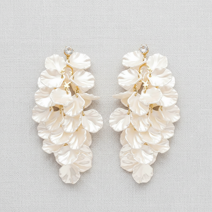 Acrylic Zirconia Tassel Earrings