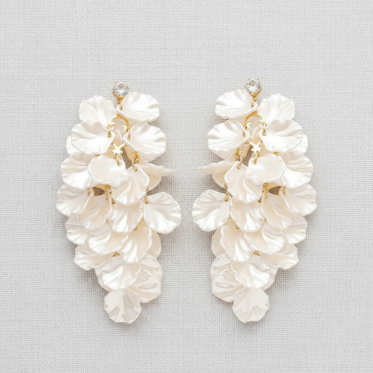 Acrylic Zirconia Tassel Earrings