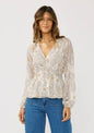 Floral Elastic Waist Blouse