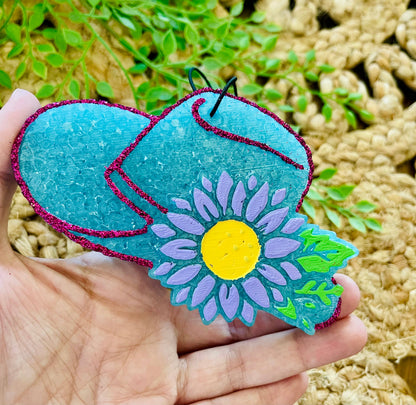 Flower Cowgirl Hat Car Freshie 