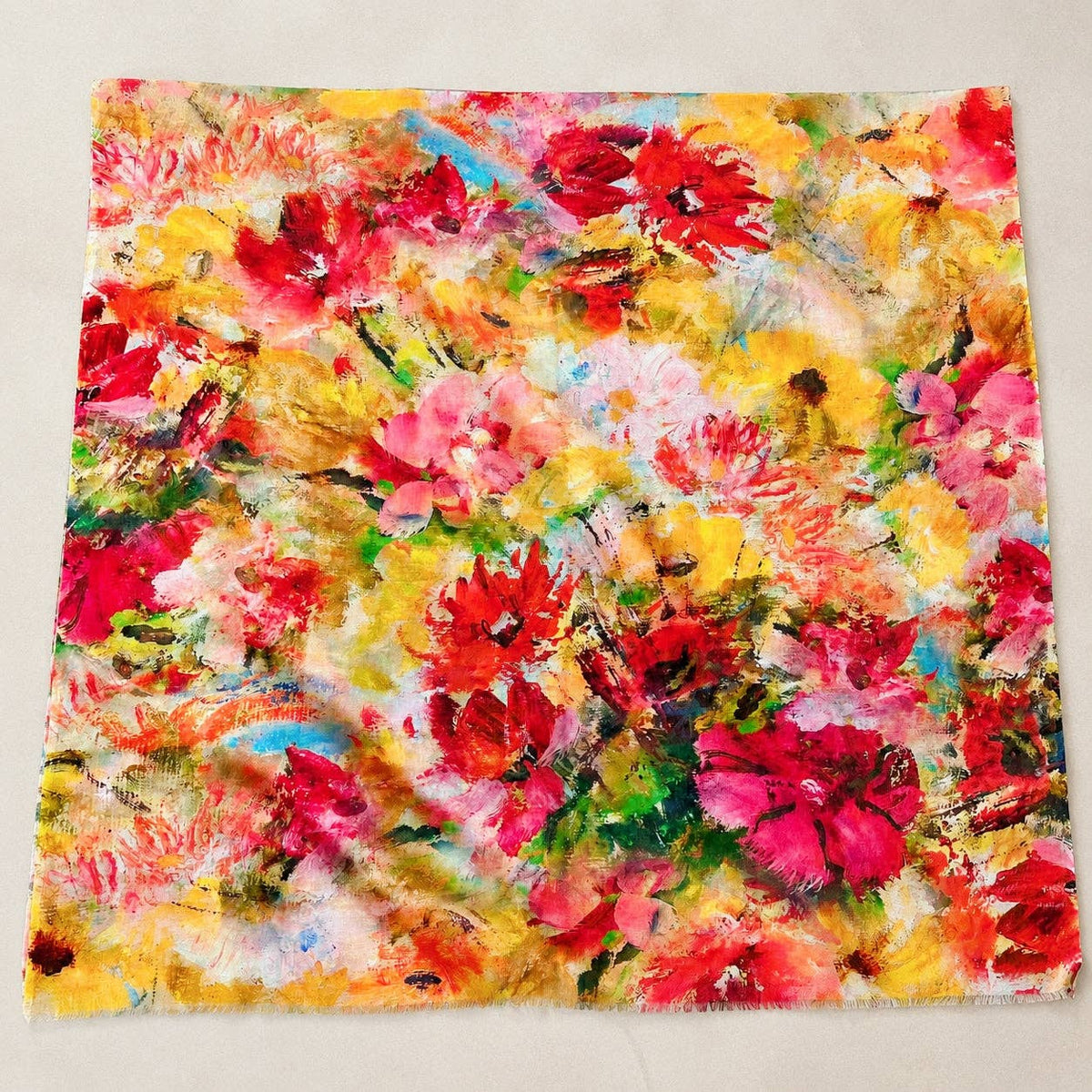 Abstract Bloom Garden Modal Art Scarf