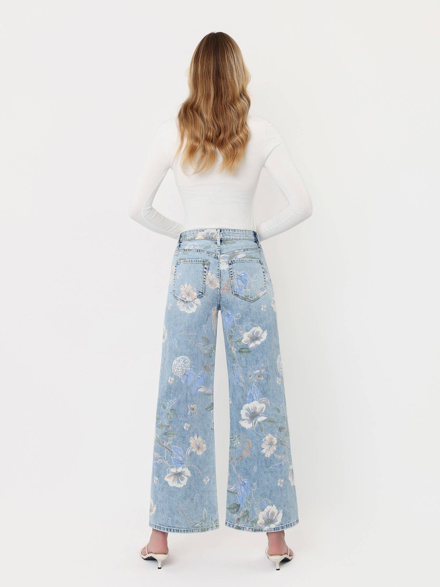 SUPER HIGH RISE FLORAL VINTAGE FLARE