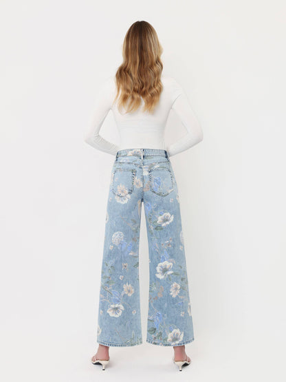 SUPER HIGH RISE FLORAL VINTAGE FLARE