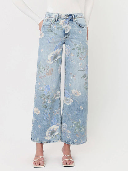SUPER HIGH RISE FLORAL VINTAGE FLARE