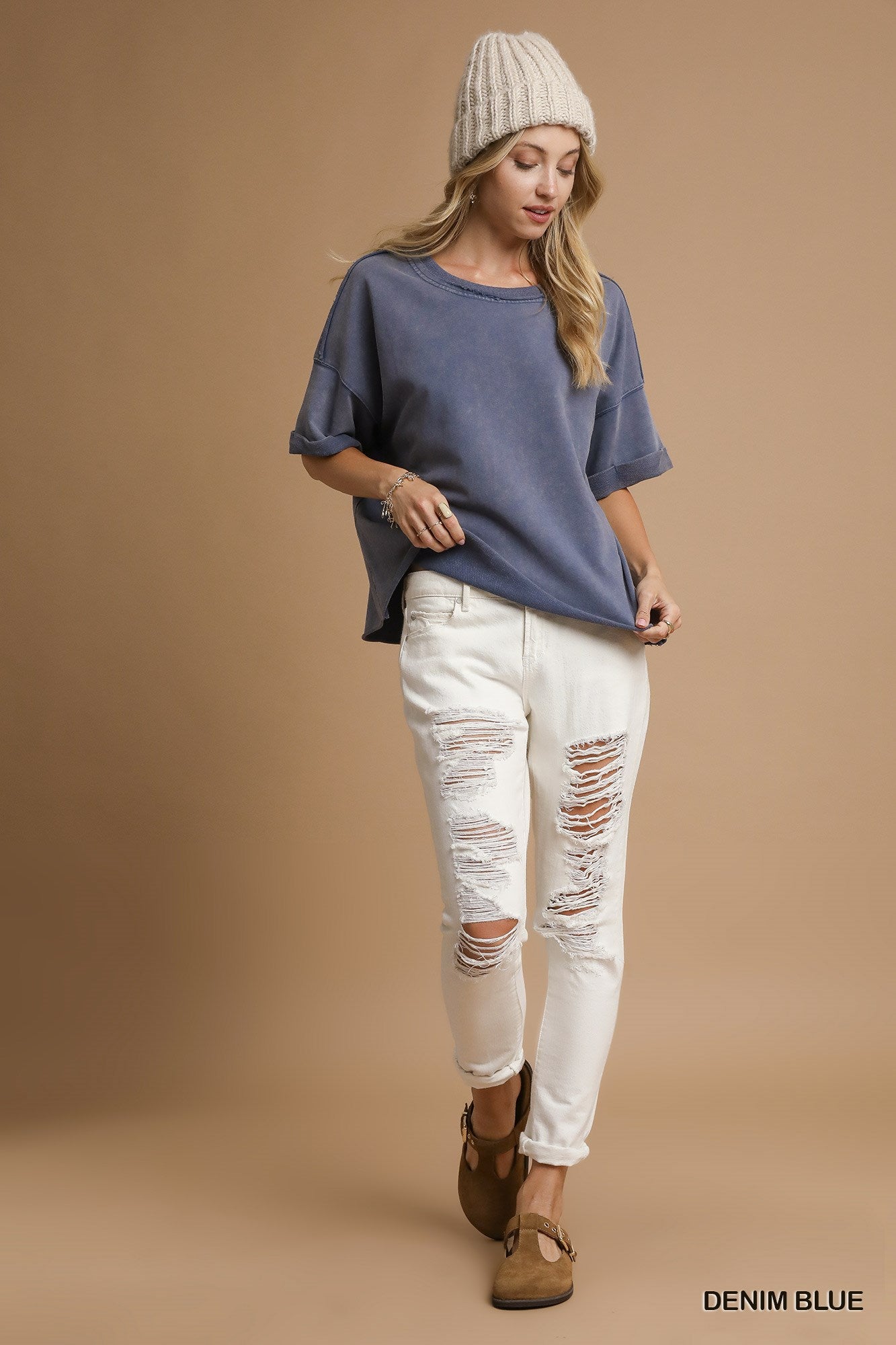 Boxy Mineral Wash Top
