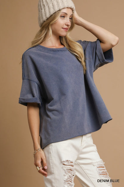 Boxy Mineral Wash Top