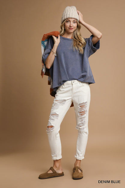 Boxy Mineral Wash Top
