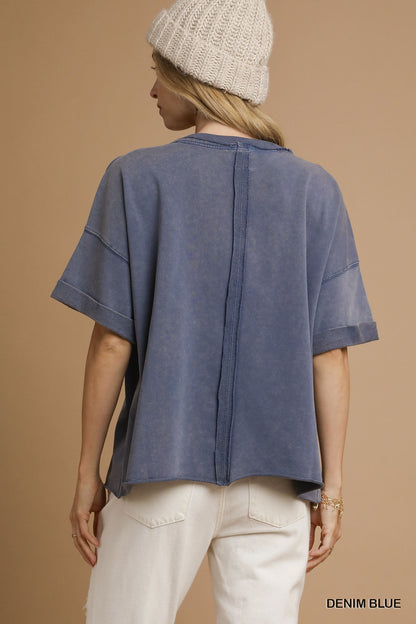 Boxy Mineral Wash Top