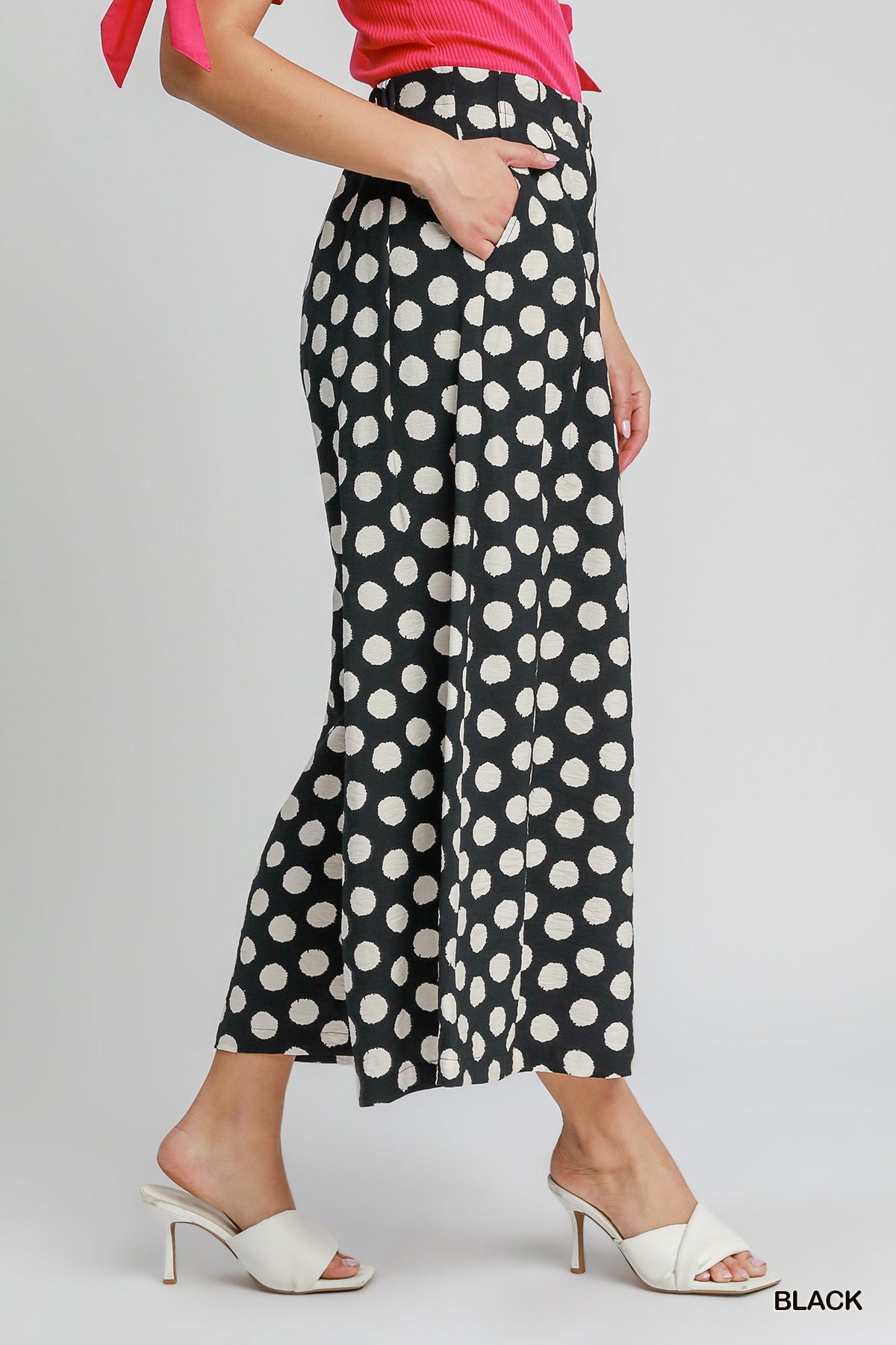 Playful Polka Wide Leg Pants