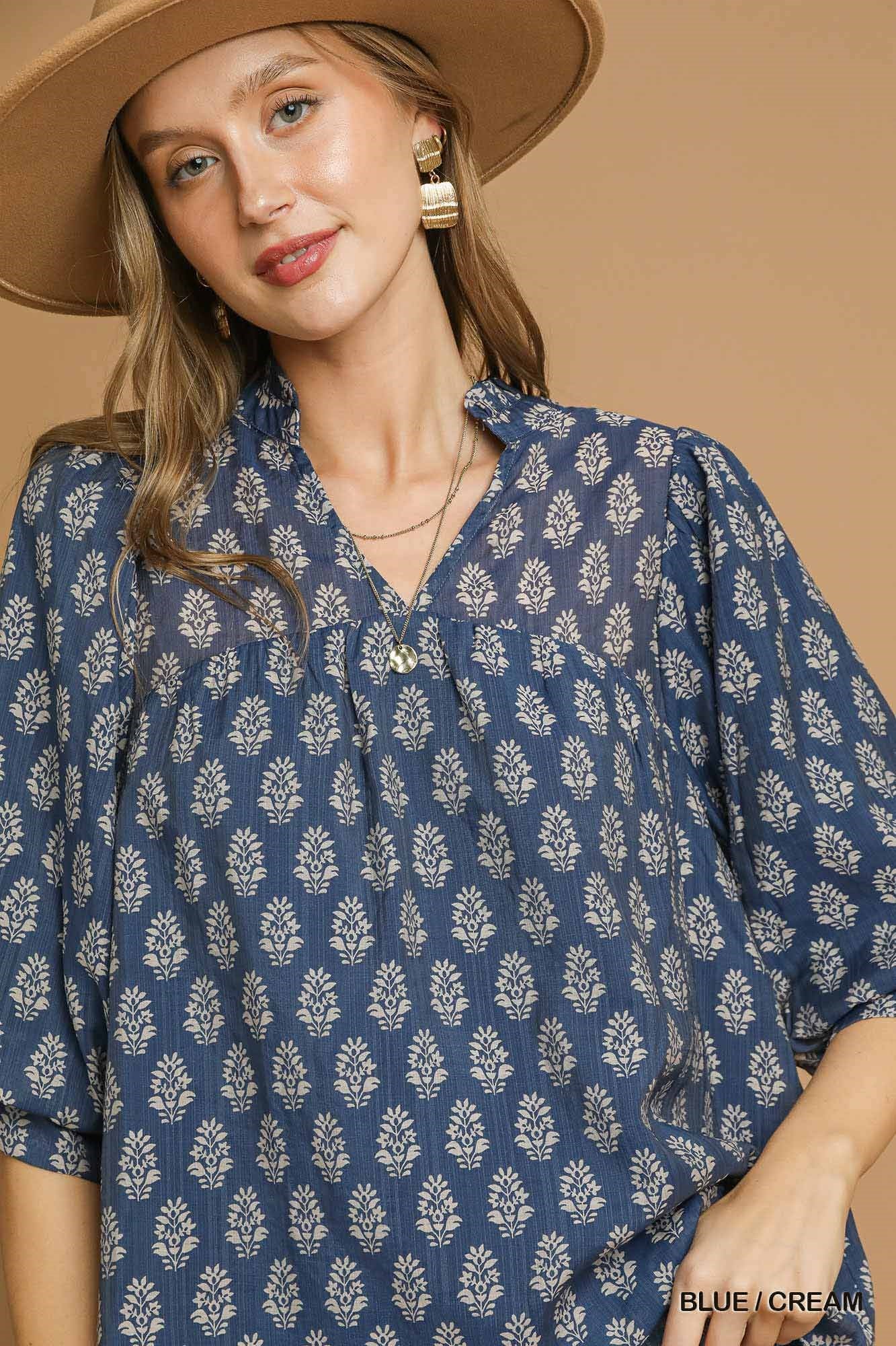 Indigo Pines Blouse