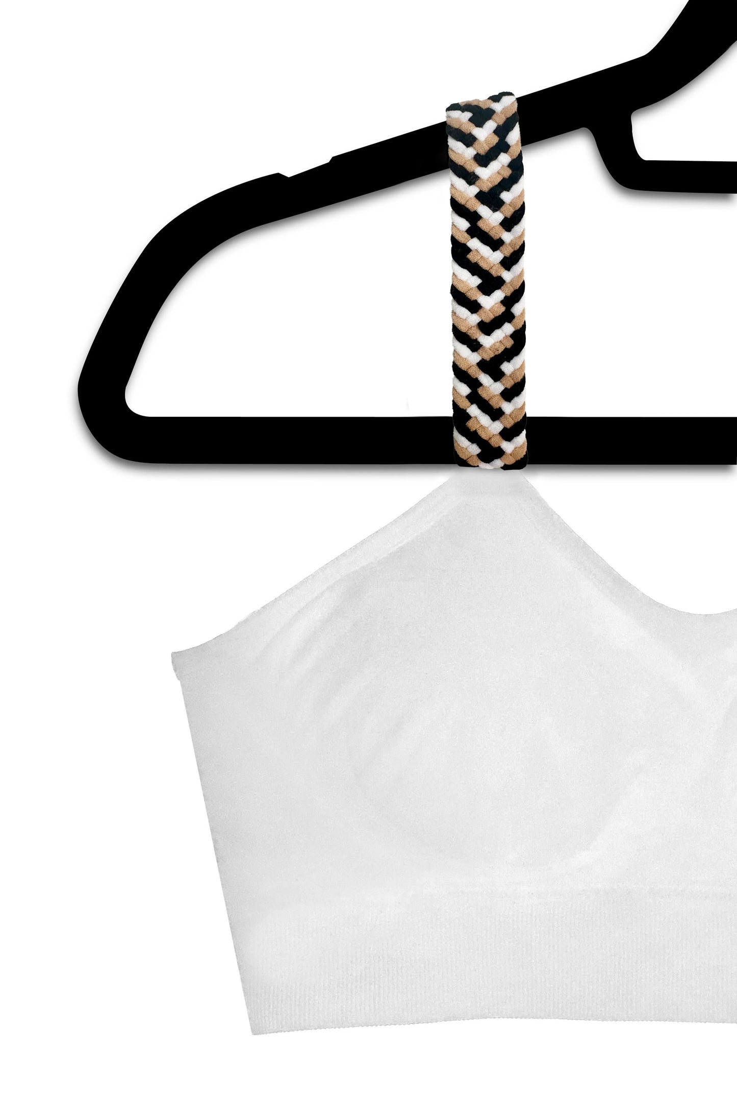 Woven attached to  White bra Strap-Its