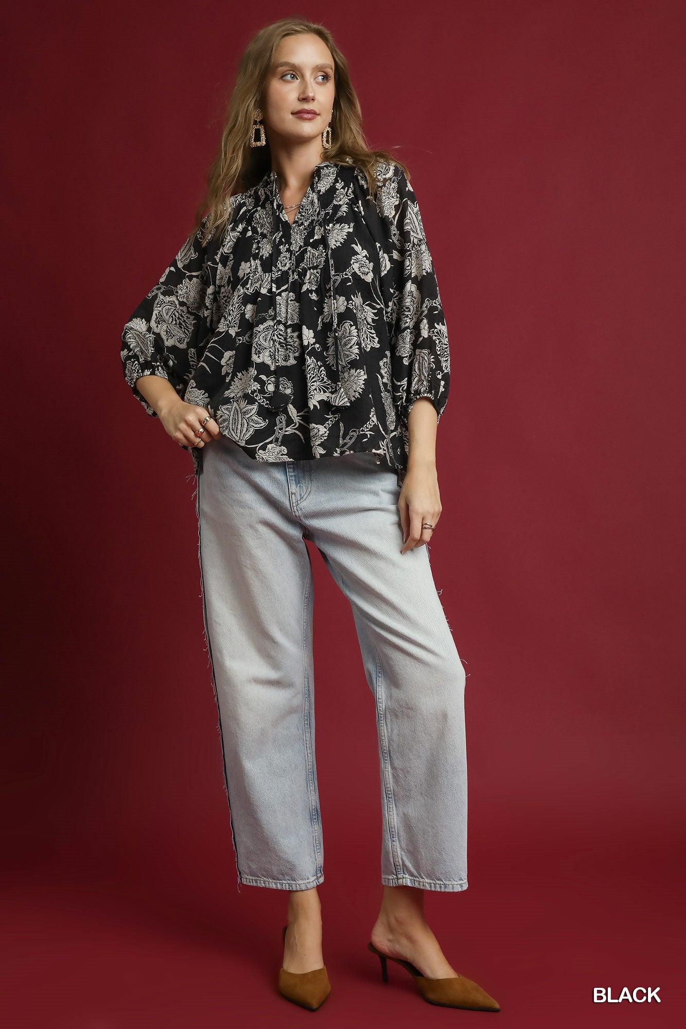 Moonlit Petals Blouse