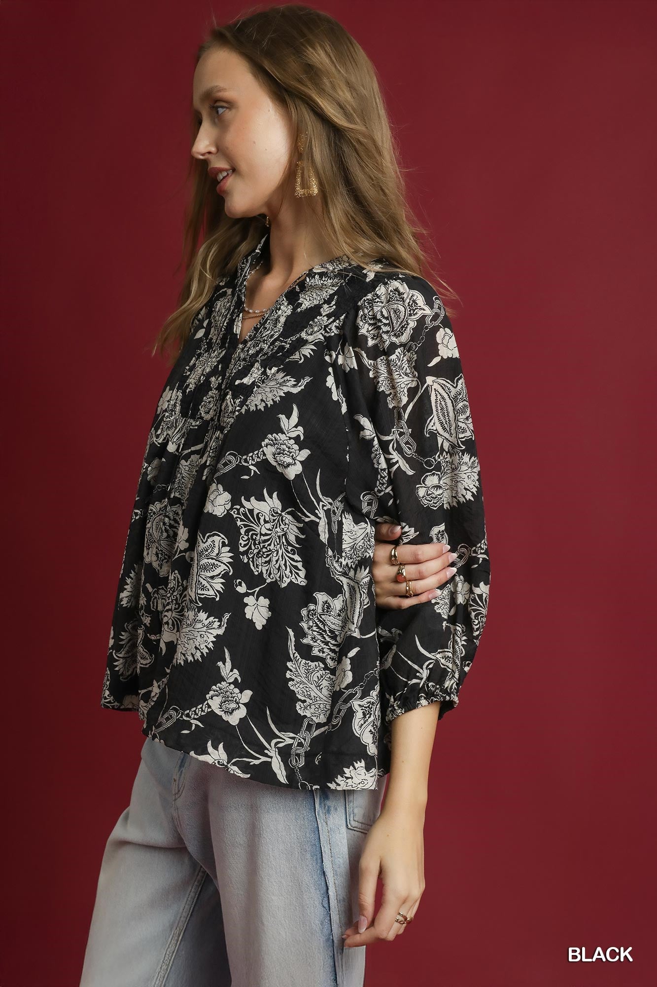 Moonlit Petals Blouse