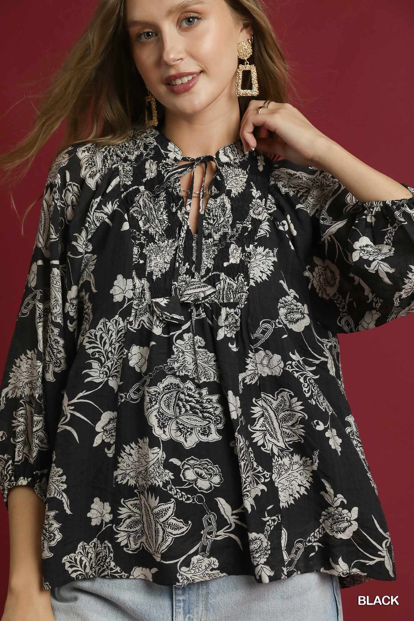 Moonlit Petals Blouse