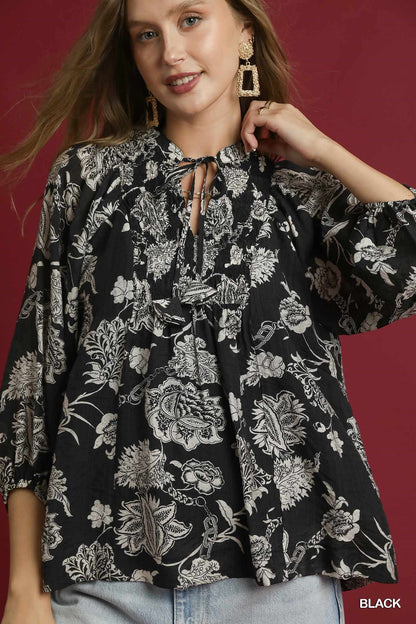 Moonlit Petals Blouse