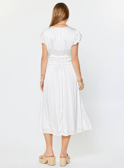 Floral Print Pleated Midi Dress