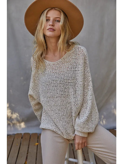 Knit Round Neck Long Sleeve Top