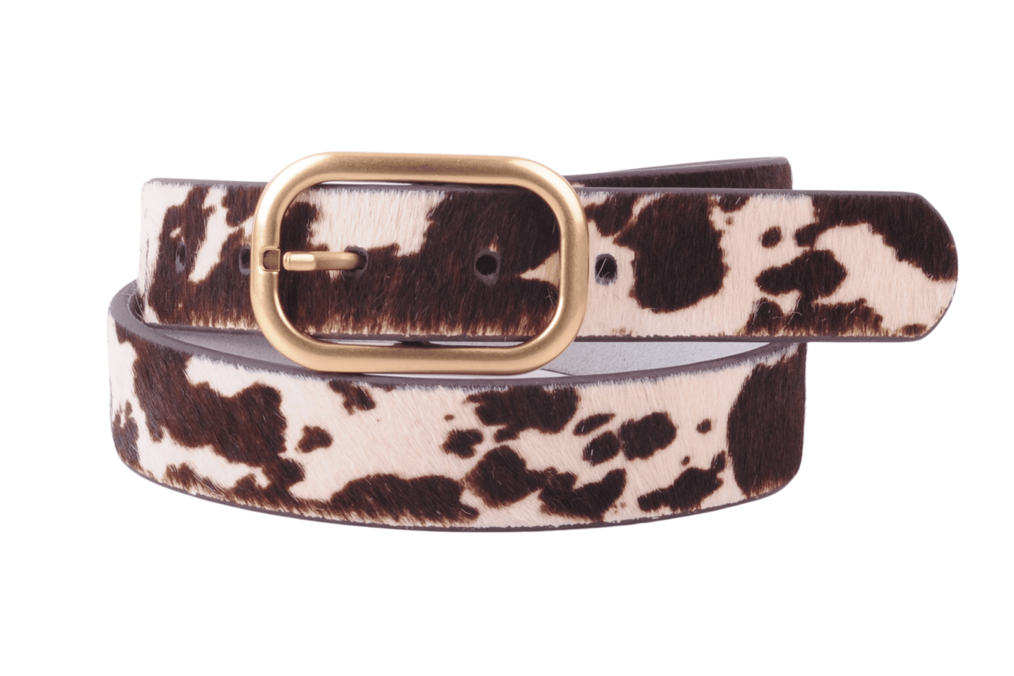 Animal Print Belt with Rectangular Buckle