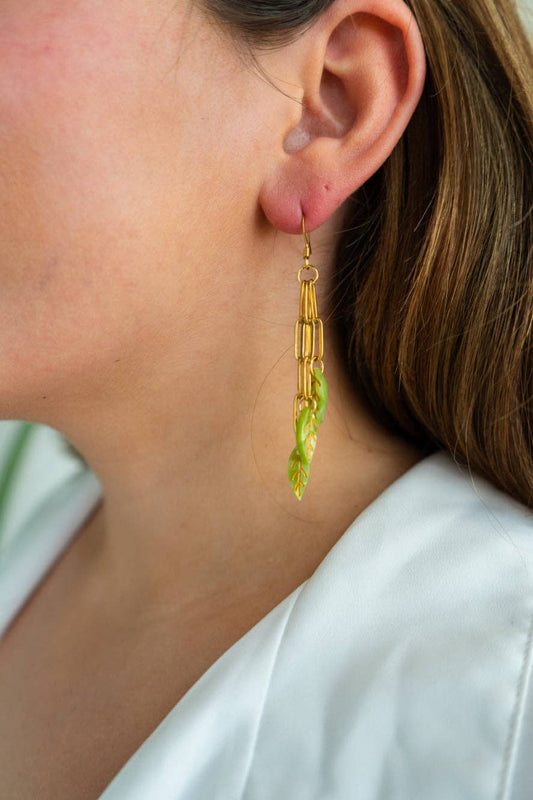 Ivy Earrings- Fern