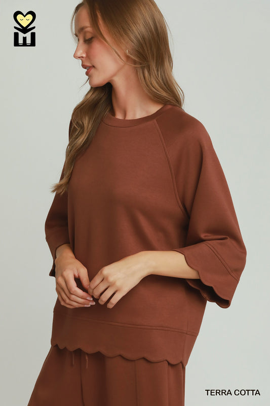 LUXEKNIT Raglan Sleeve Top