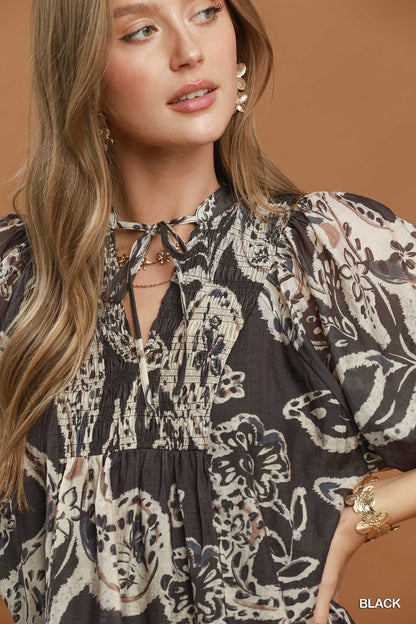 Paisley Flowy Boho Top