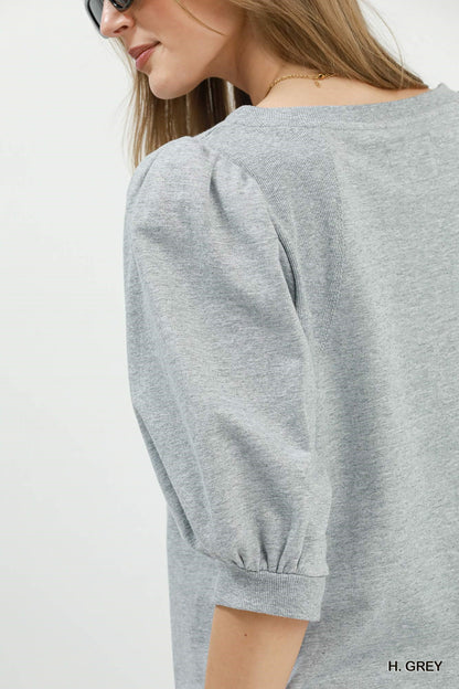 Puff Sleeve Pullover Sweatshirt