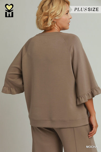 SPACEKNIT 3/4 Raglan Top