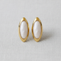 Vintage Geometric Teardrop Silver Earrings