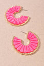 Scalloped Resin Hoop Earrings
