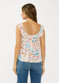 Flutter Sleeve Smocked Square Neck Top