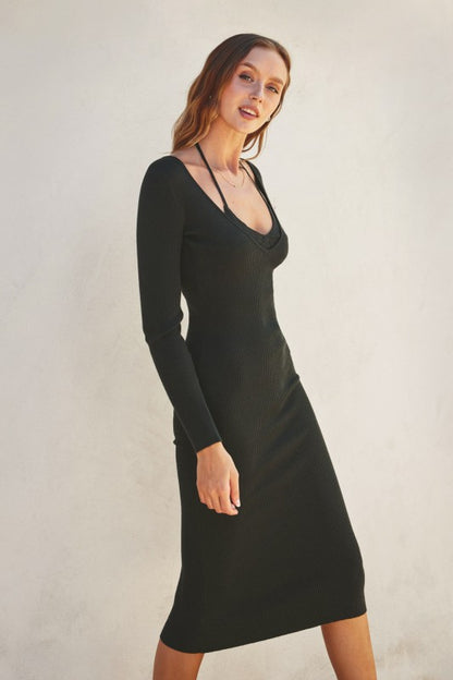 Double Threat Midi Sweater Dress
