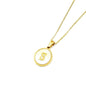 Round 18K Gold-plated Stainless Steel 26 Letters Necklace