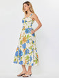 Floral Printed Sleeveless Midi Dress