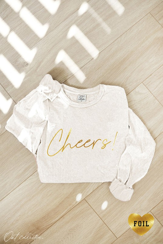 Cheers Foil Graphic Sweatshirt