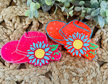 Flower Cowgirl Hat Car Freshie 