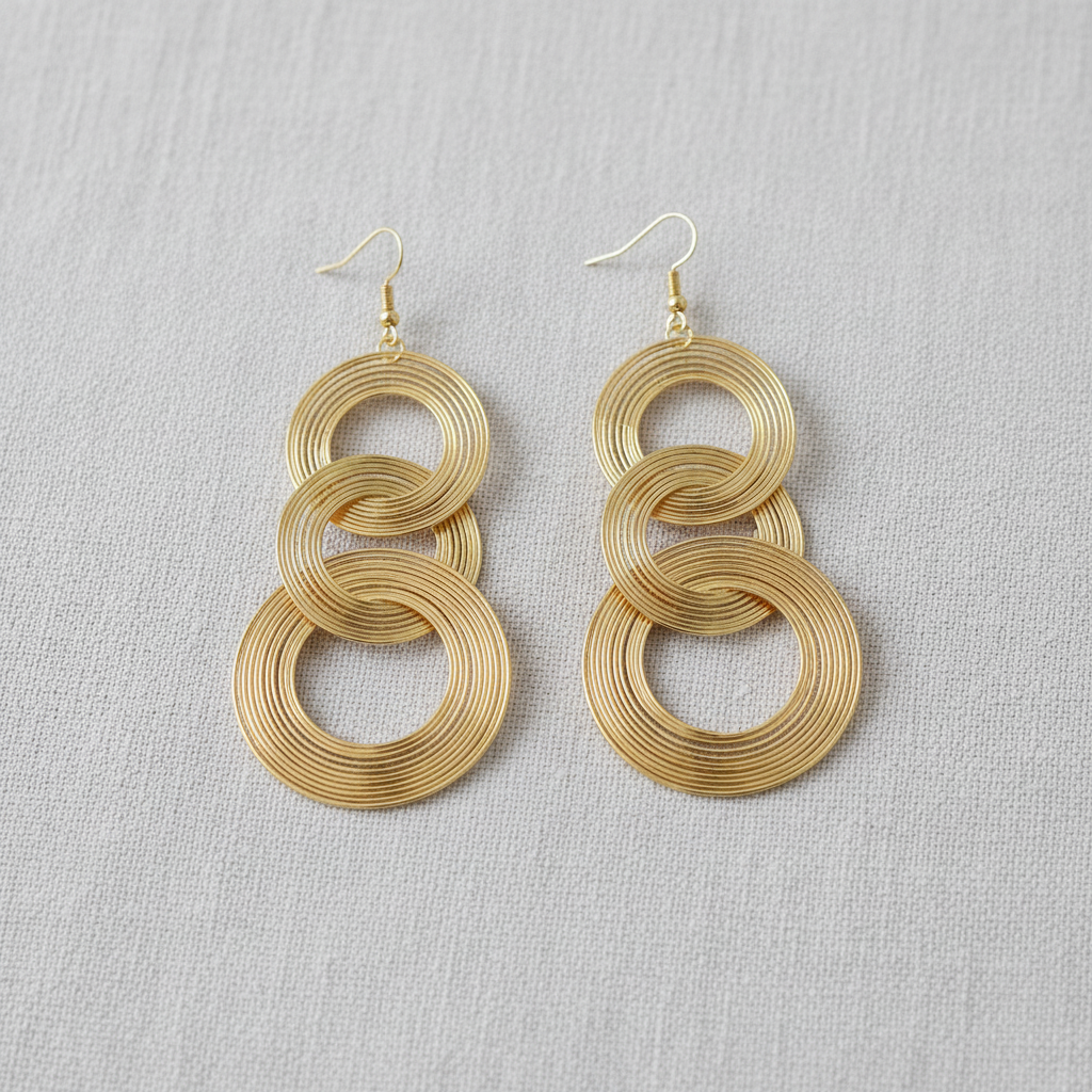 Exquisite Geometric Circle Drop Earrings
