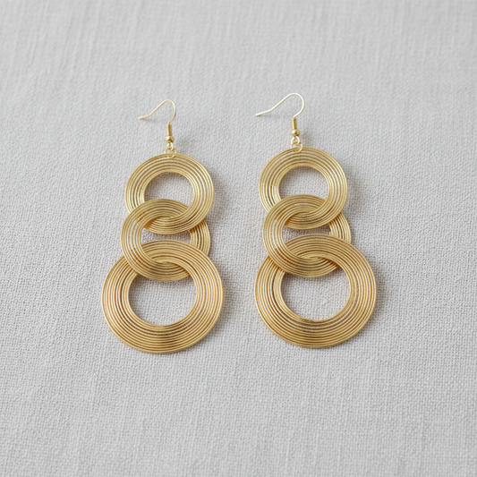 Exquisite Geometric Circle Drop Earrings