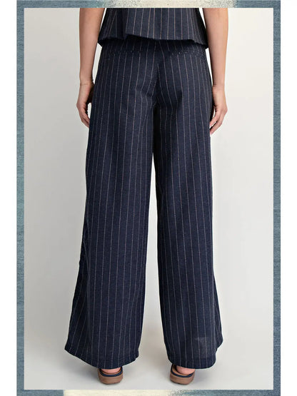 Navy Low-Slung Trousers