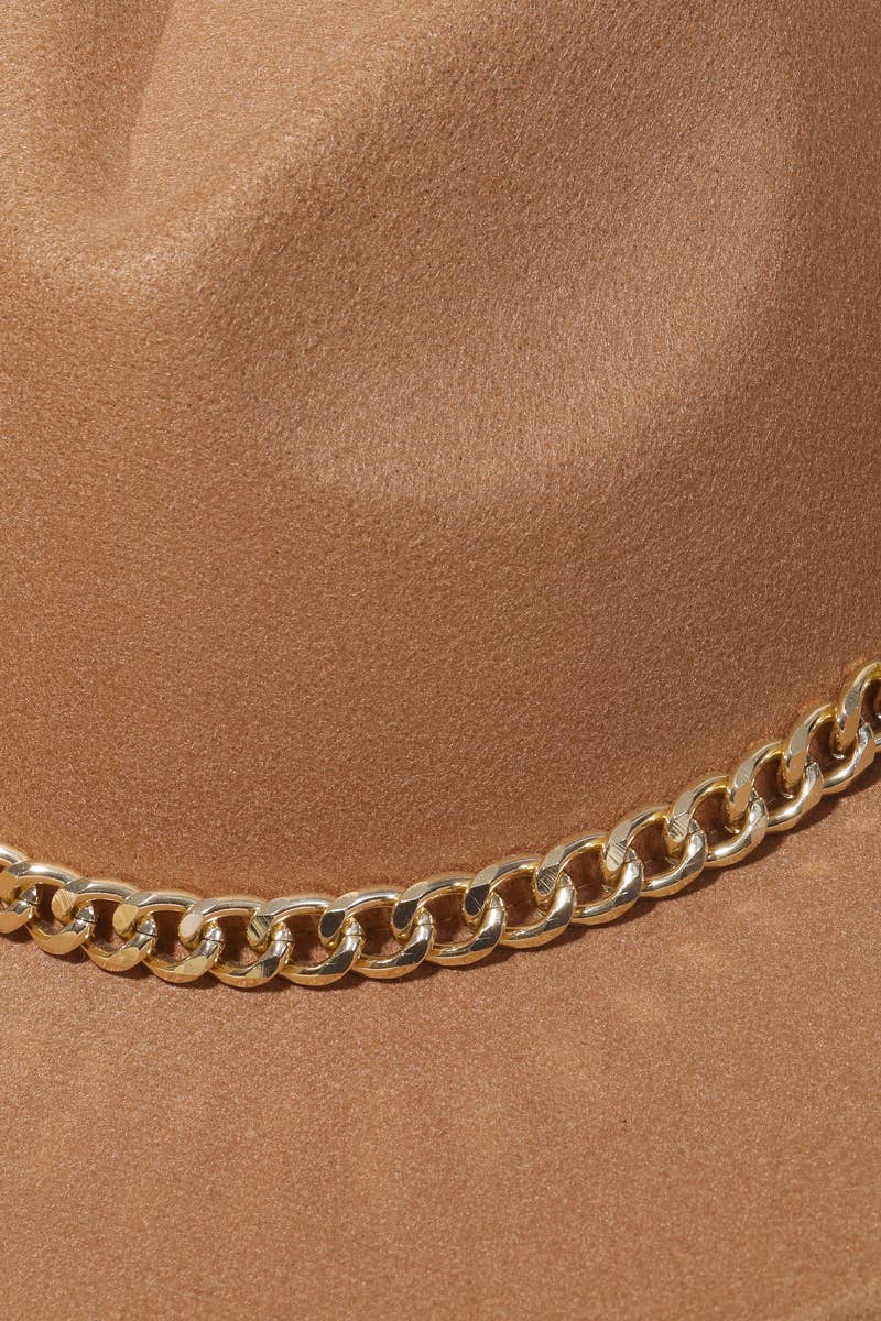 Chain Band Fedora Hat