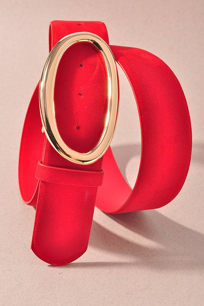 Oval Textured Open Metal Belt