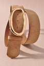 Oval Textured Open Metal Belt