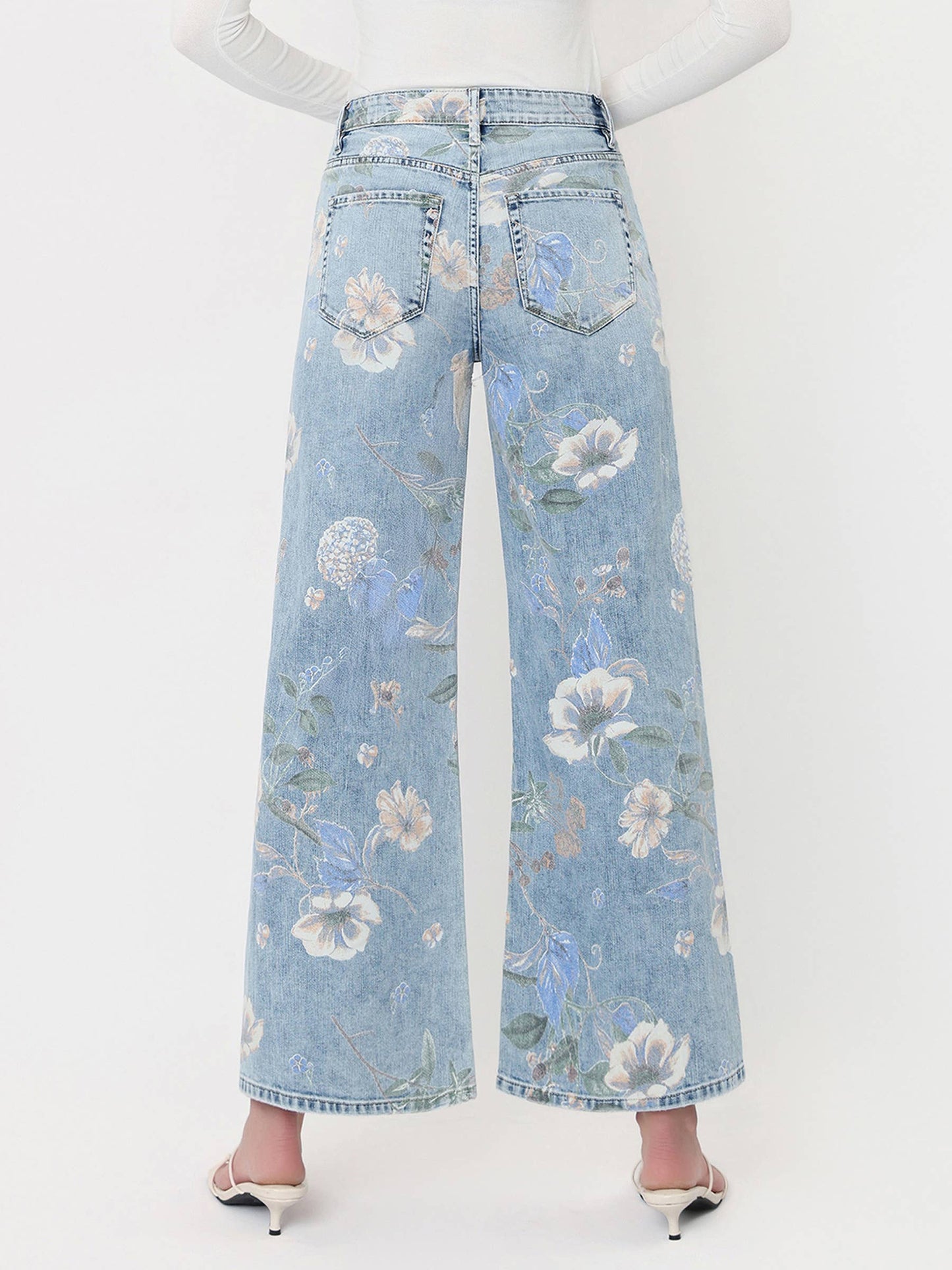 SUPER HIGH RISE FLORAL VINTAGE FLARE