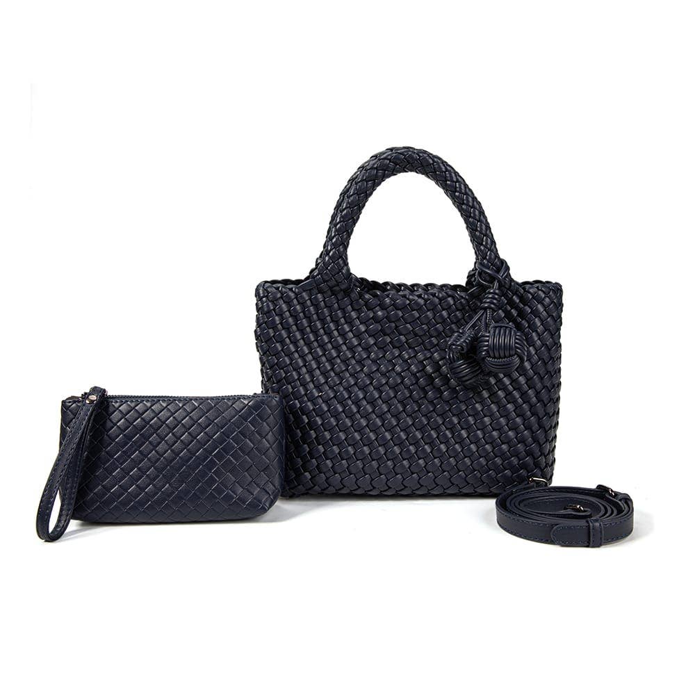Daya Mini Woven Tote Bag w/ Monkey Fist Bag Charm