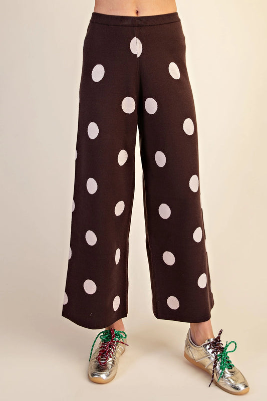 Polka Dot Knit Pants