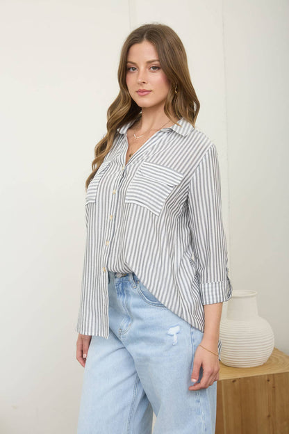 STRIPE BUTTON DOWN