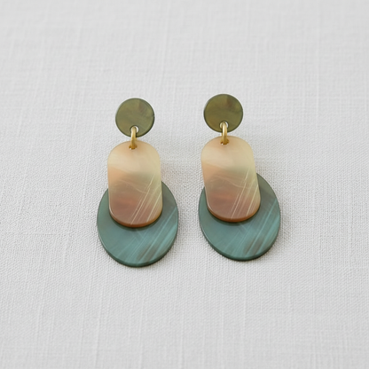 Acrylic Oval Geometric Drop Earrings