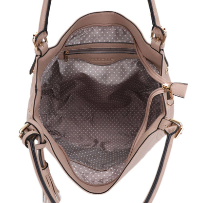 Quincy Hobo Tote Bag With Tassel