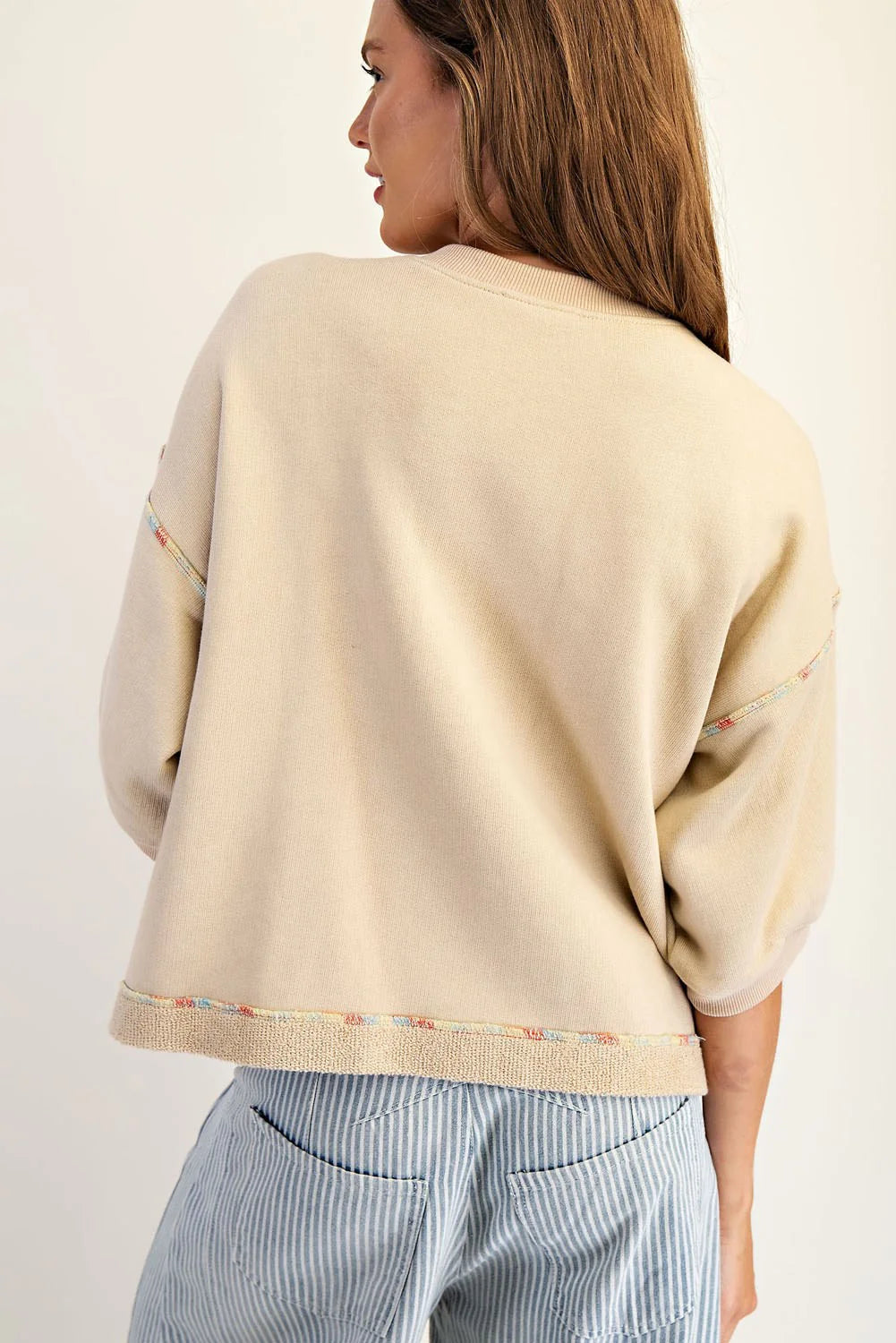 Washed Terry Knit Button Down