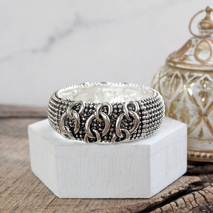 Boho Luxe – Wide Statement Stretch Bangles (6 Styles)
