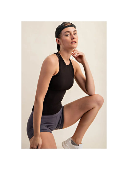 Butter Sleeveless Racer Back Tank Top